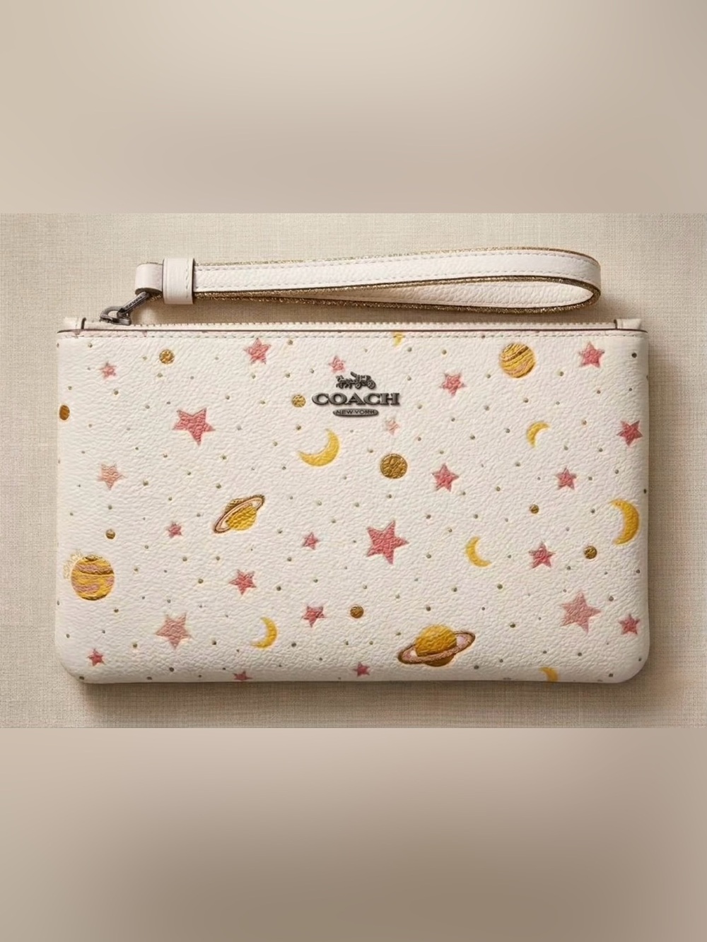 RARE Coach Wristlet With Constellation 💫 Purse Bag Designer Wallet F30058